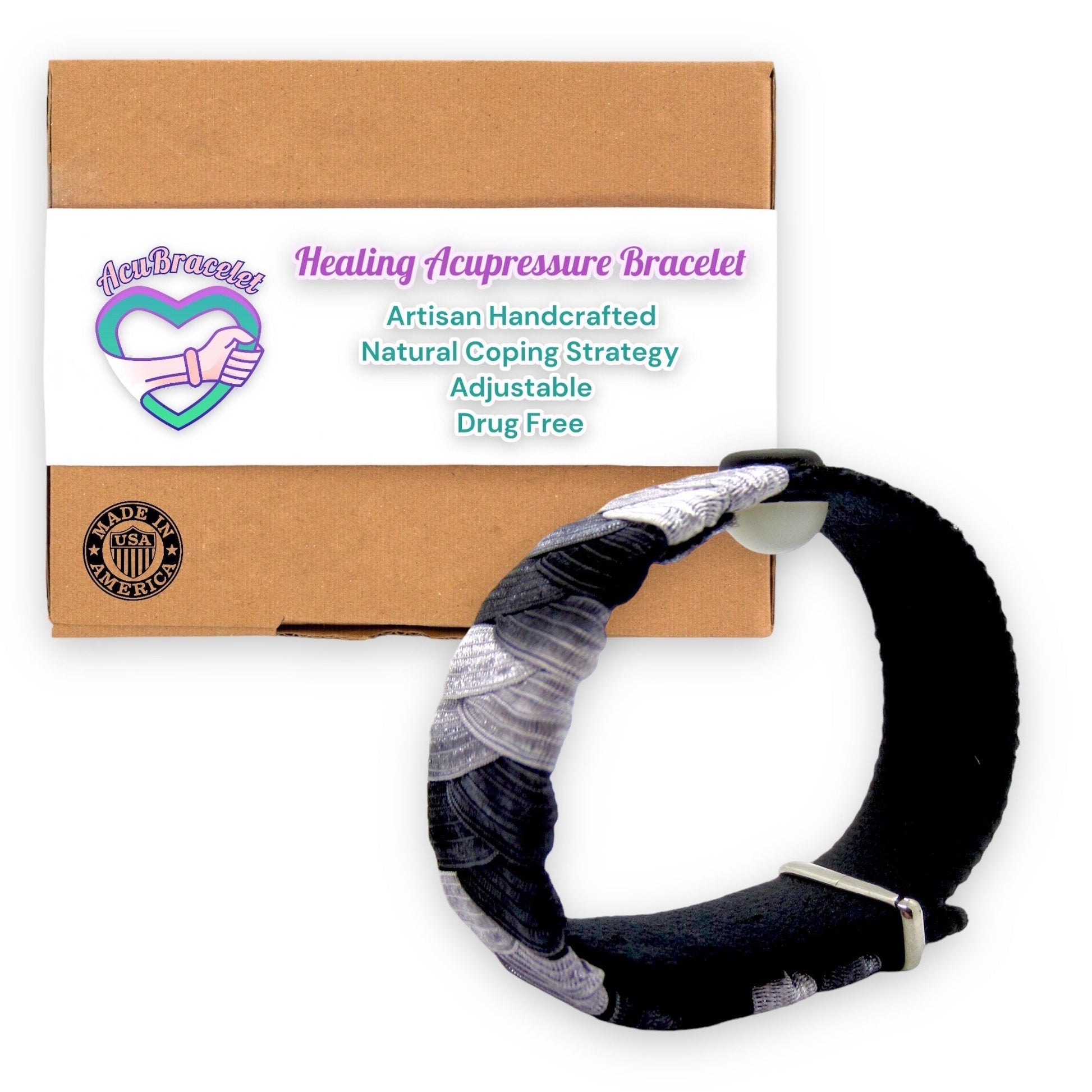 Anti Anxiety Bracelet-Adjustable Calming Acupressure Band-Improves Balance-Single - Acupressure Bracelets