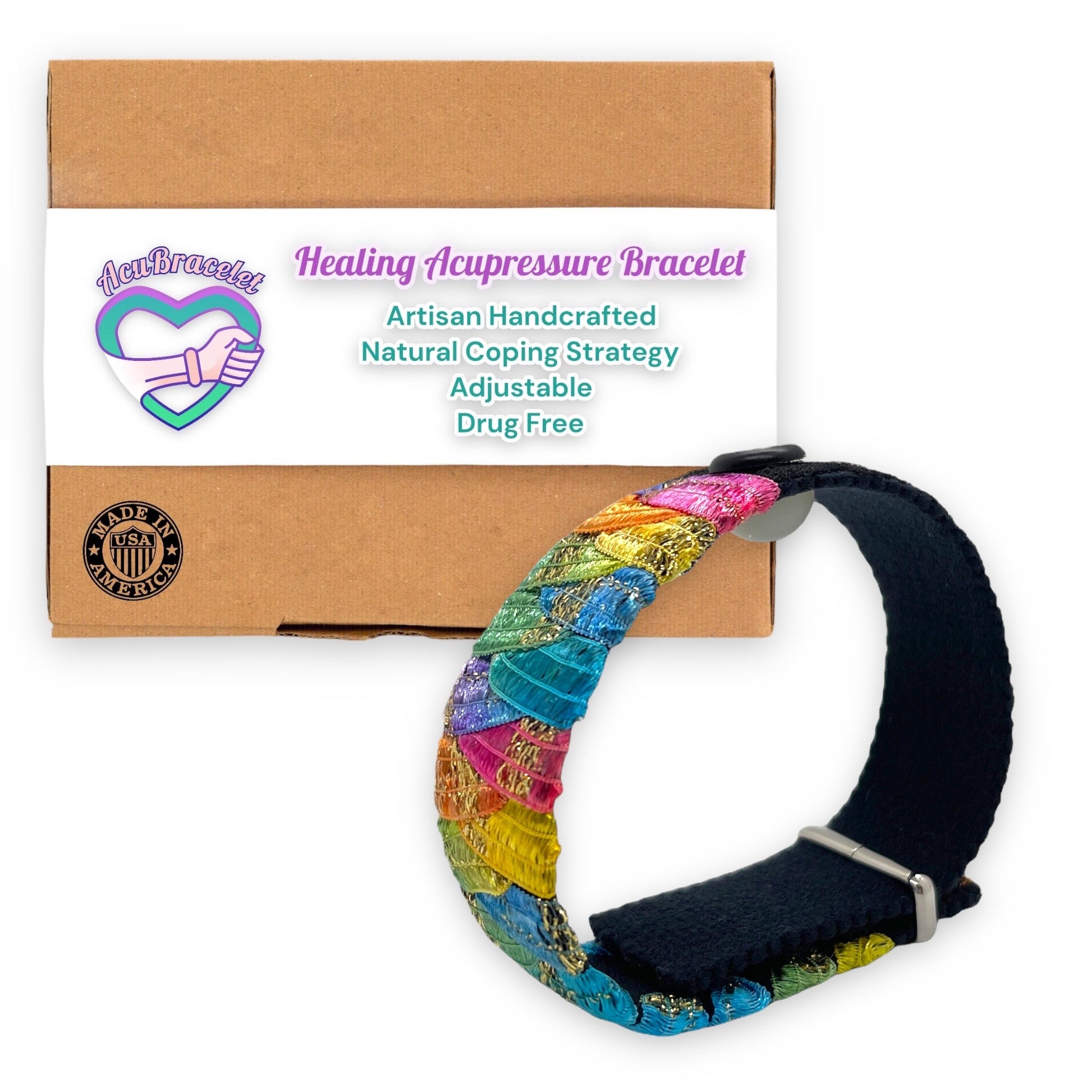 Anti-Stress Anxiety Bracelet-Adjustable Women's Bracelet-Calming AcuBand-Single - Acupressure Bracelets