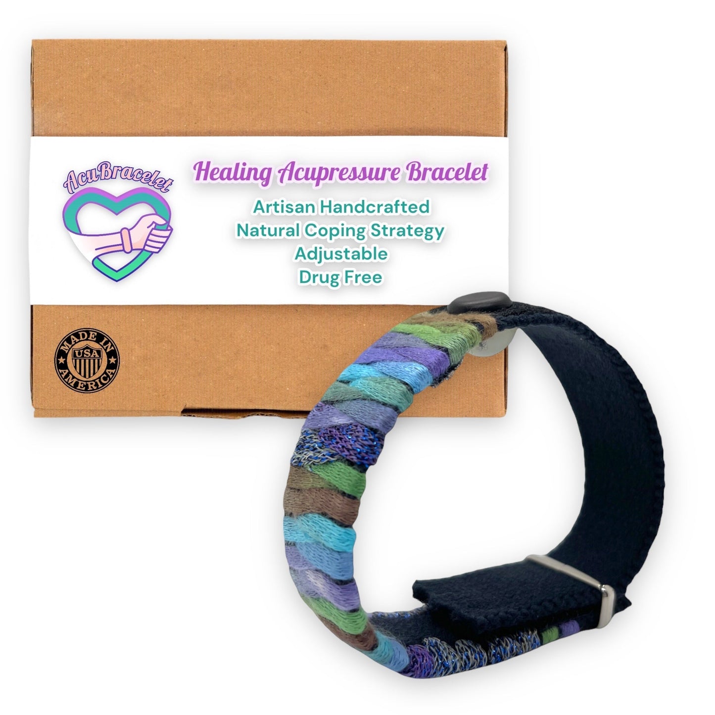 Anxiety Bracelet for Women-Adjustable Calming Acupressure Band-Stress Relief-Single - Acupressure Bracelets