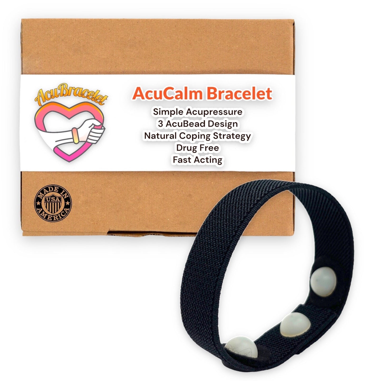 Anxiety Relief Multi Symptom Acupressure Bracelet-Natural Sleep Aid-Mood Support-Emotional Balance-3 Acubead Slip On Design-Panic Attacks - Acupressure Bracelets