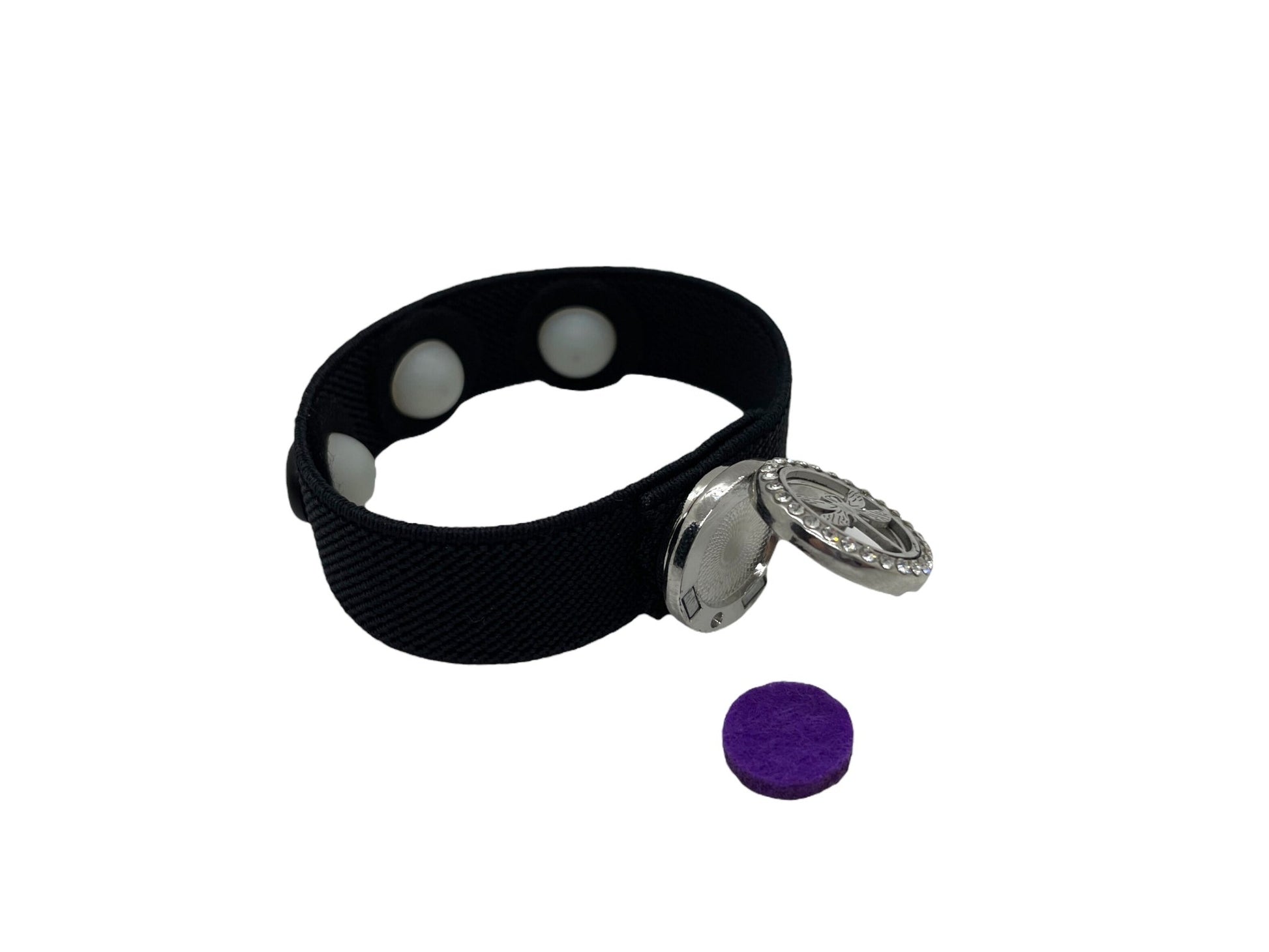 Menopause Relief Snap Charm Diffuser Bracelet-Clary Sage Scented-Reduces Hot Flashes, Anxiety-Multi Symptom Acupressure Band-Mood Support-Emotional Balance-Snap Locket Diffuser - Acupressure Bracelets