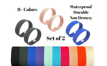 Motion Sickness Relief Acupressure Wristbands, Waterproof, Slip On, Anxiety, Vertigo, Nausea, Stress, Travel (2 Pack) - Acupressure Bracelets
