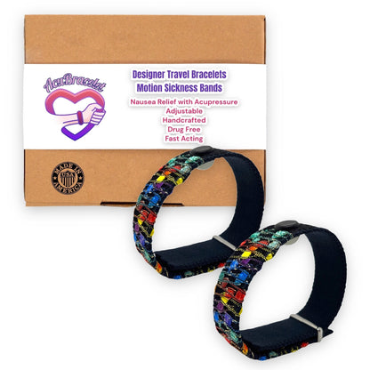 Nausea Relief Bracelets-Adjustable Acupressure Band-Motion Sickness-Balance-Pair - Acupressure Bracelets